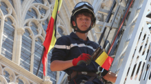 Jeune sapeur-pompier au 21 juillet 2013